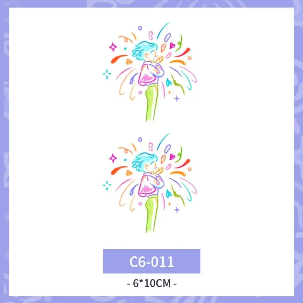 

Waterproof Sweet Temporary Tattoo Stickers Cloud Butterfly Body Art Sticker INS Pink Makeup Tattoo Decals Arm