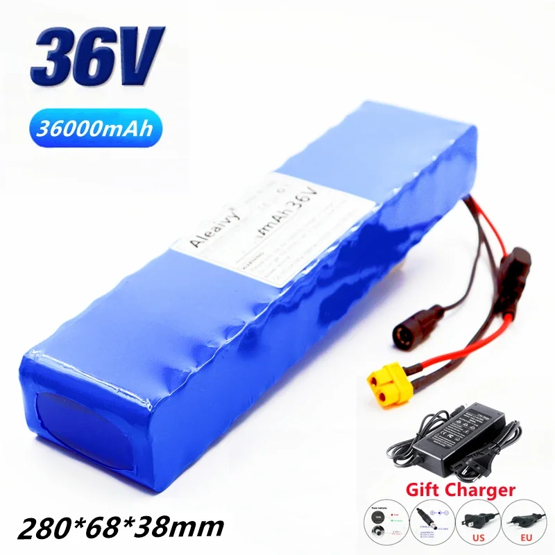 

36V 36Ah 18650 Rechargeable lithium Battery pack 10S3P 500W High power for Modified Bikes Scooter Electric Vehicle With Bms Fuse