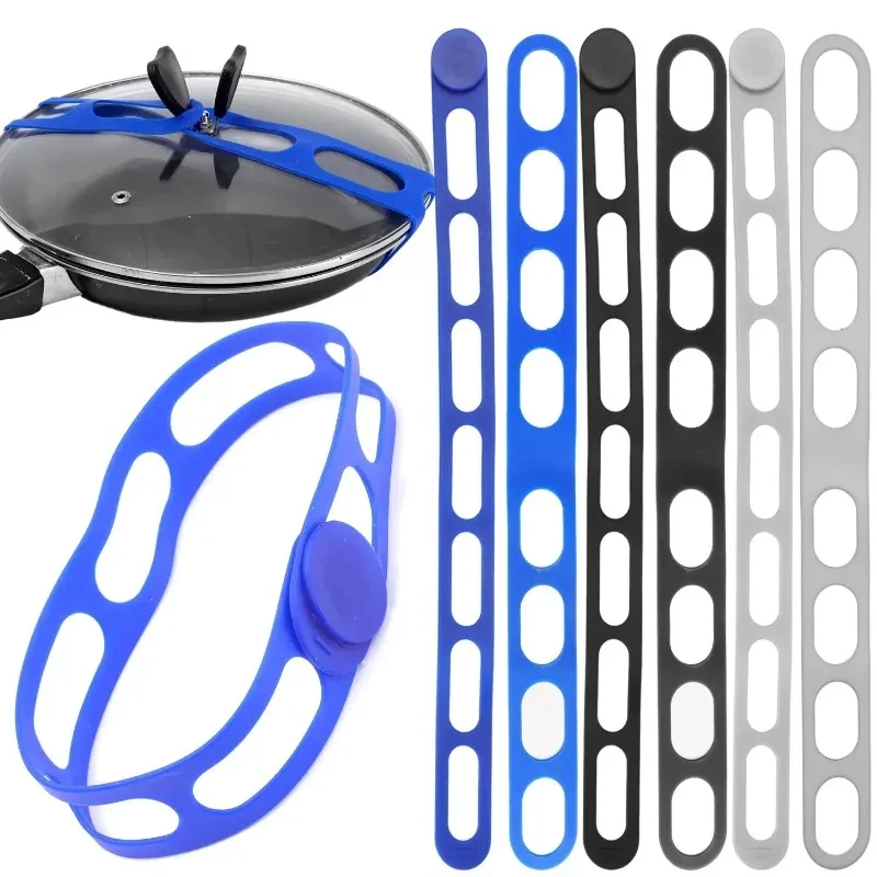 54cm Reusable Silicone Elastic Band Lid Straps for Pot Lid Holder Lunch Box Strap Elastic Bands Outdoor Tableware Storage Tools