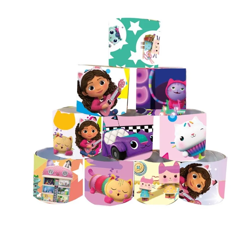 غابي دمية سلسلة صفعة سوار بولي كلوريد الفينيل المفاجئة دائرة الكرتون بات دائرة سوار 12 قطعة الأطفال متعة الهدايا هدايا عيد الميلاد