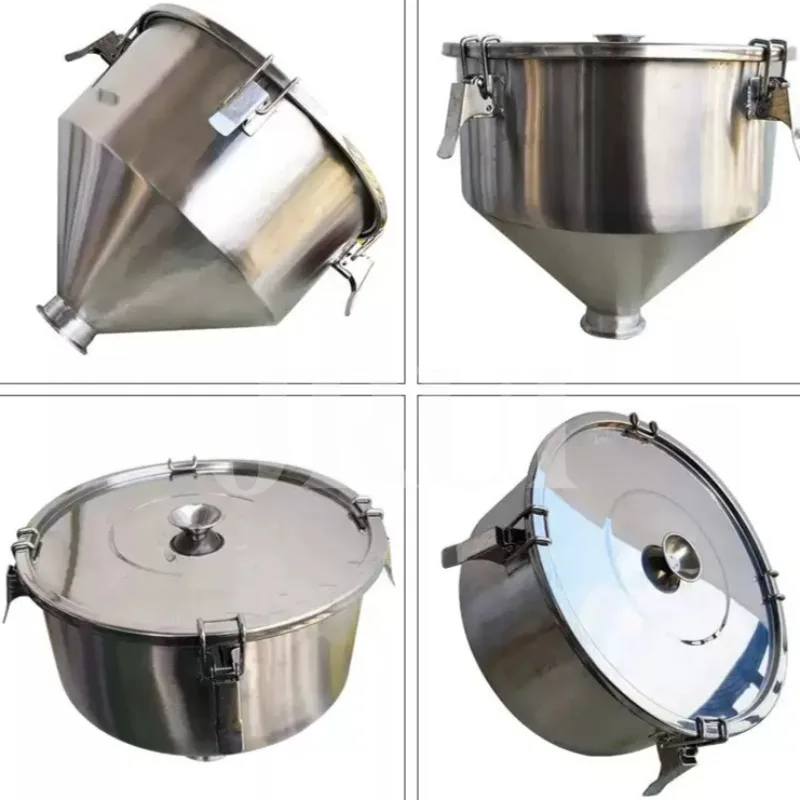 Custom 316/304 Hygiene Food Stainless Steel Kitchen Funnel Seal Cover Hopper