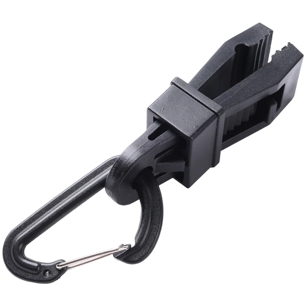 Portable 2 in 1 Aluminum Tent Clips for Outdoor Camping Hiking Gear Suitable for Sunshade Shelters Black Color