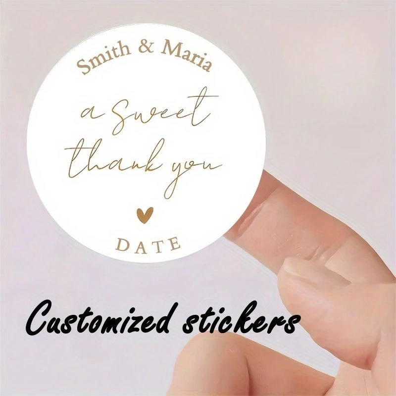 

200 шт. маленьких наклеек с зеленым цветочным узором, персонализированные этикетки для подарков на свадьбу, день рождения, многоразовые, для декора на вечеринки и DIY-бизнеса