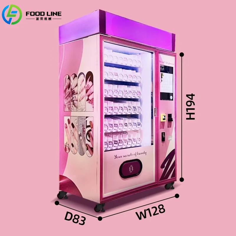 

Умный поставщик в Китае Красота Косметика Розовый торговый автомат Мини-машина для салона красоты Автоматизированный фиксатор косметики по индивидуальному заказу
