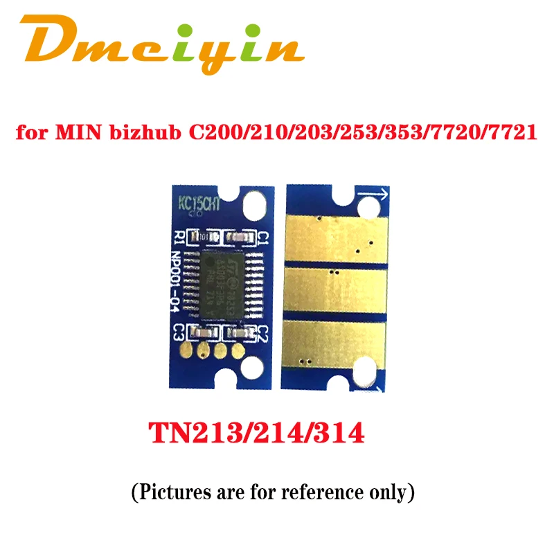 EXP/EUR Version BK/C/M/Y Color 20K /12K Pages TN-210 Toner Chip for MINOLTA Bizhub C250/C250p/C252/C252p