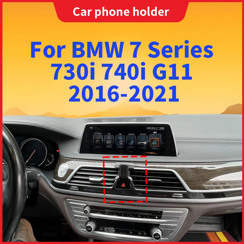 

Car Phone Holder Magnetic For BMW 7 Series 730i 740i G11 2016 2017 2018 2019-2021 15W Wireless Charging Phone Stand MagSafe Base