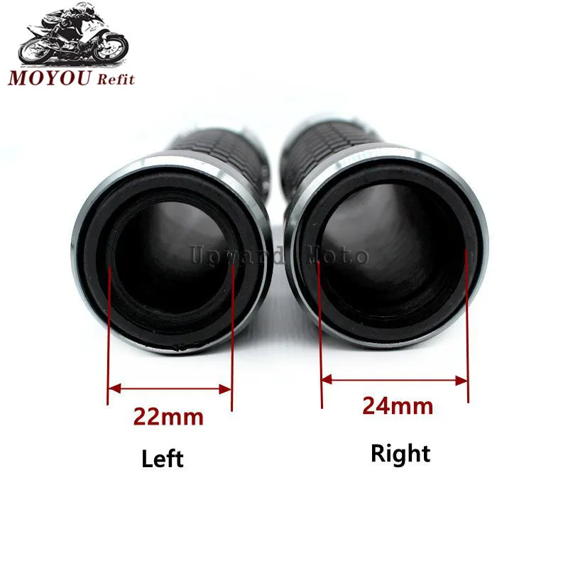 دراجة نارية CNC مقبض مطاطي من الألومنيوم قبضة قضيب ، يد لـ Vespa ، سكوتر LT ، LX ، GT