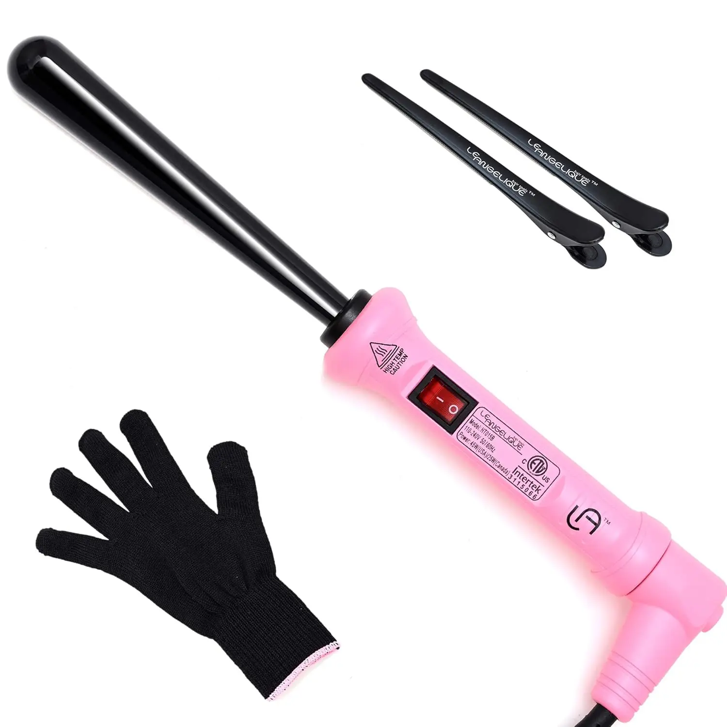 

Reverse Tapered Curling Wand for a Unique Curly Look - 1/2 To 1 Inch (13-25mm) Conical Curler Iron with Glove And 2