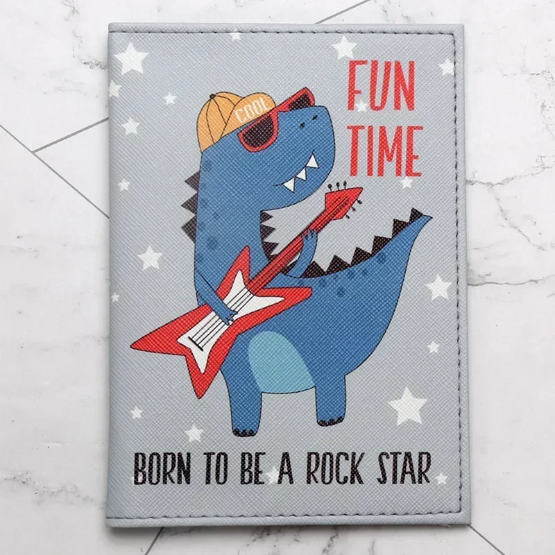 غلاف جواز سفر من الجلد الكرتوني اللطيف للرجال والنساء ، جواز سفر ، حامل بطاقة هوية ، محفظة ، إكسسوارات صعود الطائرة المحمولة ، #2