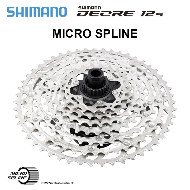 Shimano Deore CS-M6100 12S Cassette M6100 Micro Spline Sprocket MTB Freewheel 12V K7 10-51T Mountain Bike Ratchet Bicycle Parts