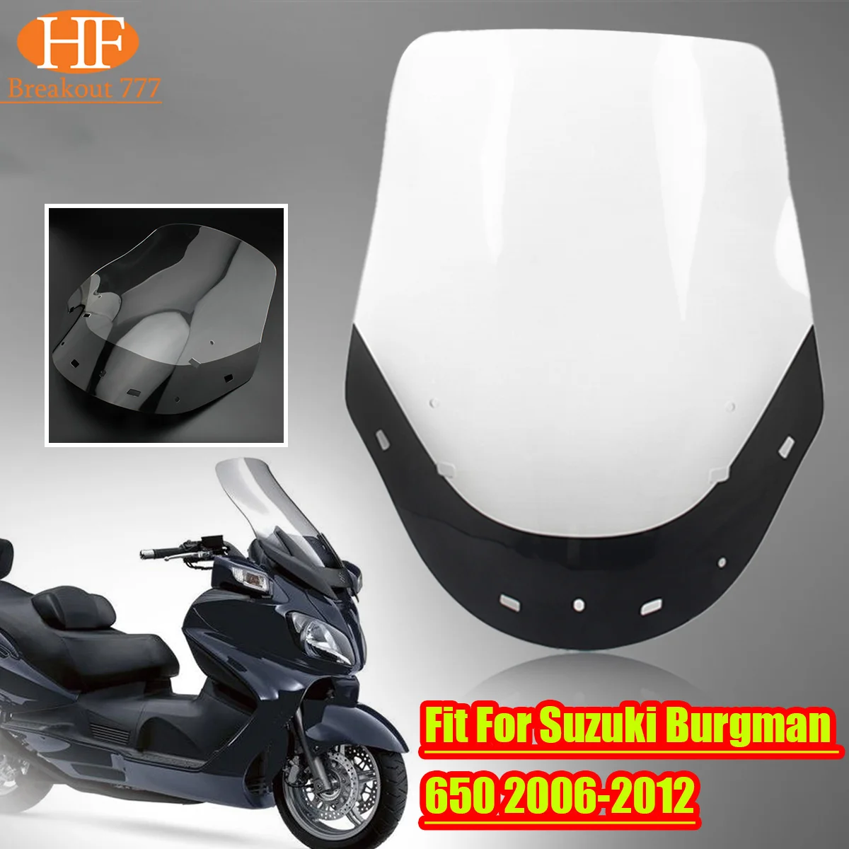 Motorcycle Accessories Motorcycle Windshield Extension Spoiler Windscreen Air Deflector For Suzuki Burgman 650 2006-2012