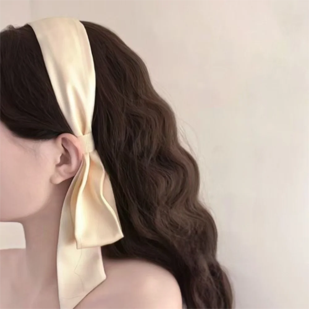 

Vintage Bow Ribbon Hair Band Korean Style Fairy Bow Headband Headwear Hair Accessories Hair Hoop Women