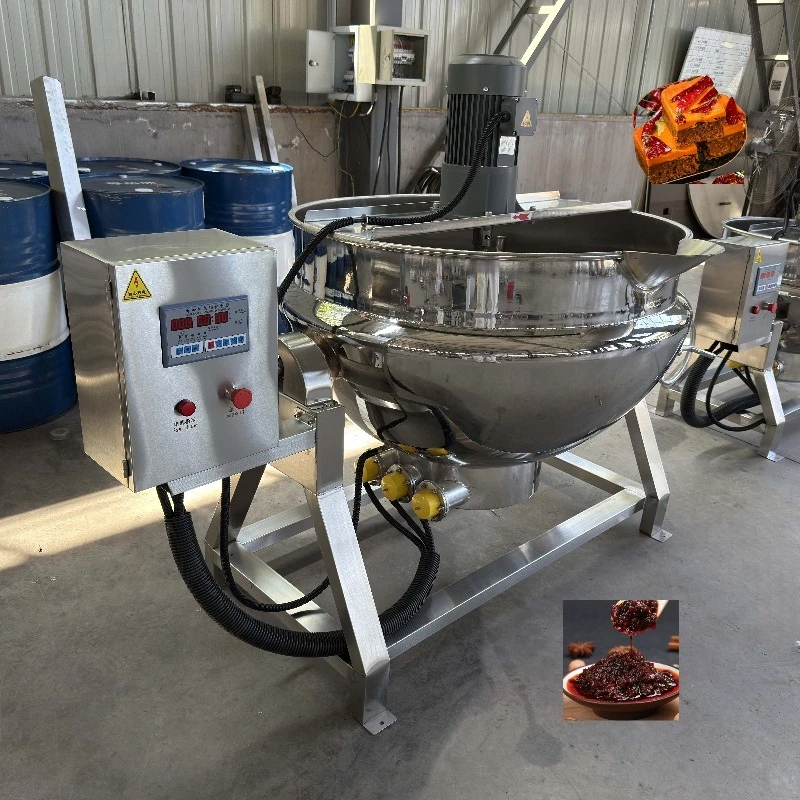 Customize Automatic Planetary Stirring Jacketed Kettle, 304 Stainless Steel Large Capacity Steam Cooking Pot For Sauce Paste Jam