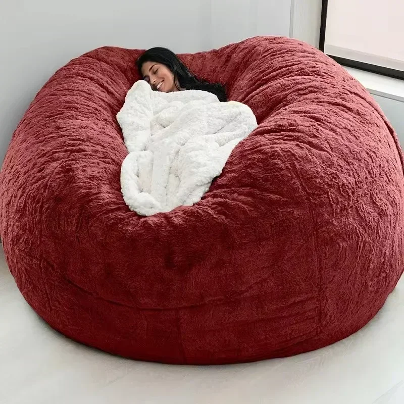 Lazy Susans Foam Bed Bean Bag Double Triple Bedroom Plush Bean and Rice Fabric Recliner without Stuffed Soybean Bag