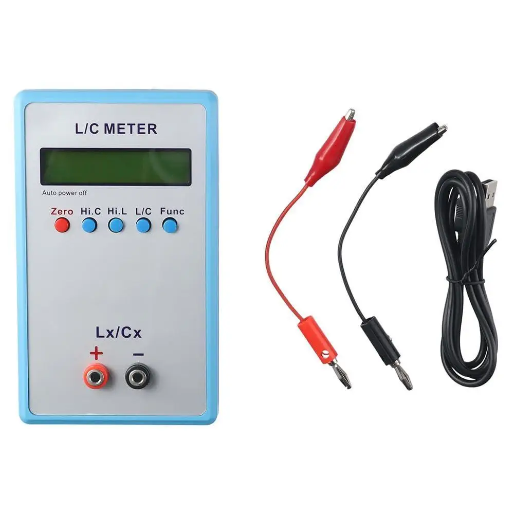 Handheld LC Meter Inductance Capacitance Tester High Precision LCR Meter Easy Calibration Compact Design AC DC Power Supply