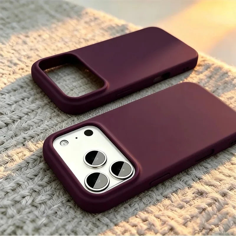 Coque de téléphone magnétique en silicone liquide de luxe pour iPhone 18 Pro Max 17 16 15 14 13 Pro Max, compatible avec la recharge sans fil MagSafe