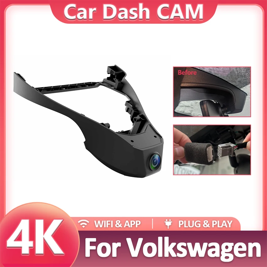 جهاز تسجيل فيديو رقمي للسيارات لسيارة Volkswagen ID.4 ID4 ID 4 ID.6 ID6 ID 6 AWD Pro S X GTX Plus CROZZ CROSS، كاميرا داش 4K 2160P لسيارة VW ID6، ملحقات السيارة #1