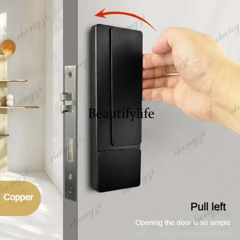 Y136 Y136 All-copper invisible door Magnetic suction handleless anti-collision Italian minimalist bedroom room silent white door
