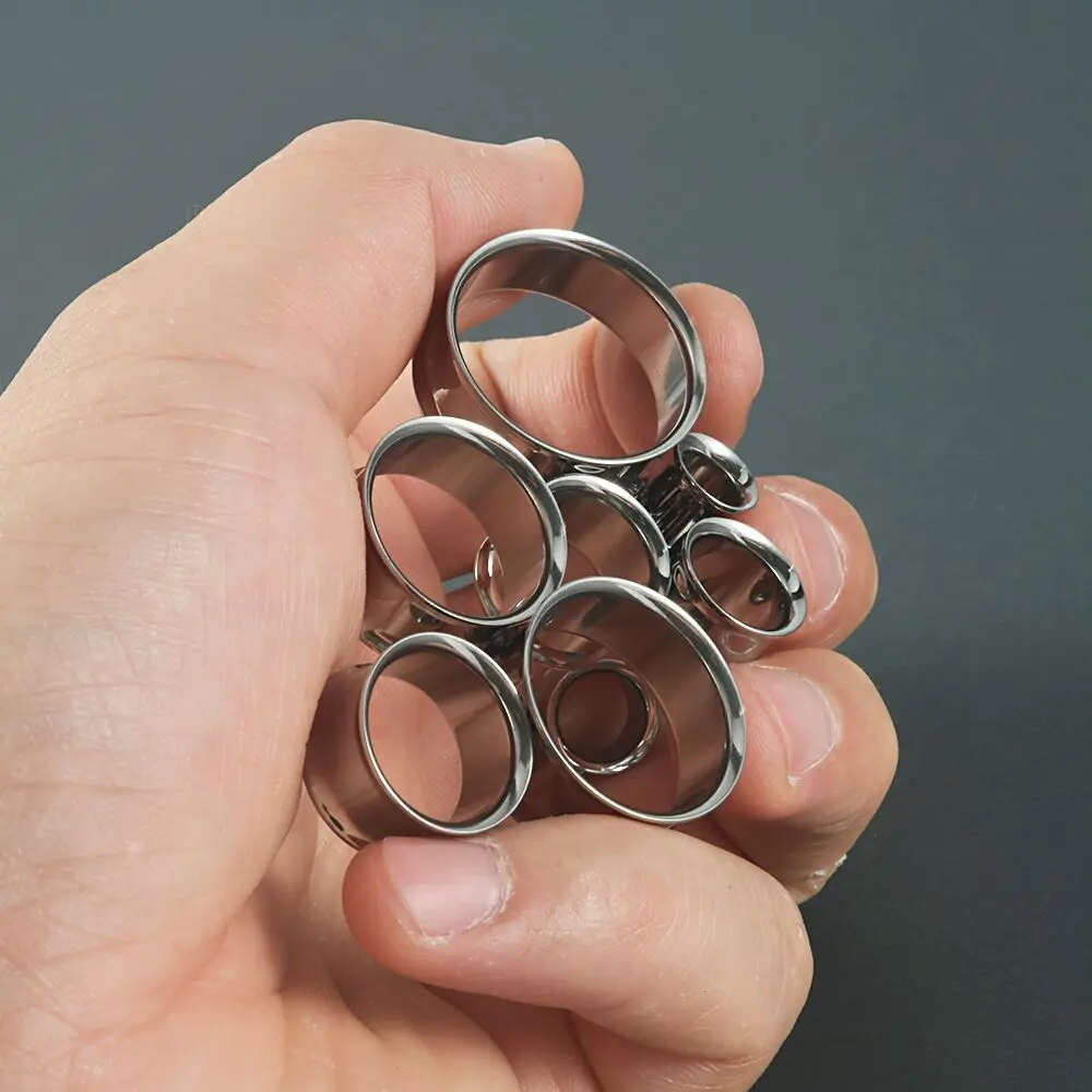 2PCS ASTM F-136 Titanium Double Flared Ear Tunnel Plugs Expander Stretchers Piercing Ear Helix Body Piercing Jewelry