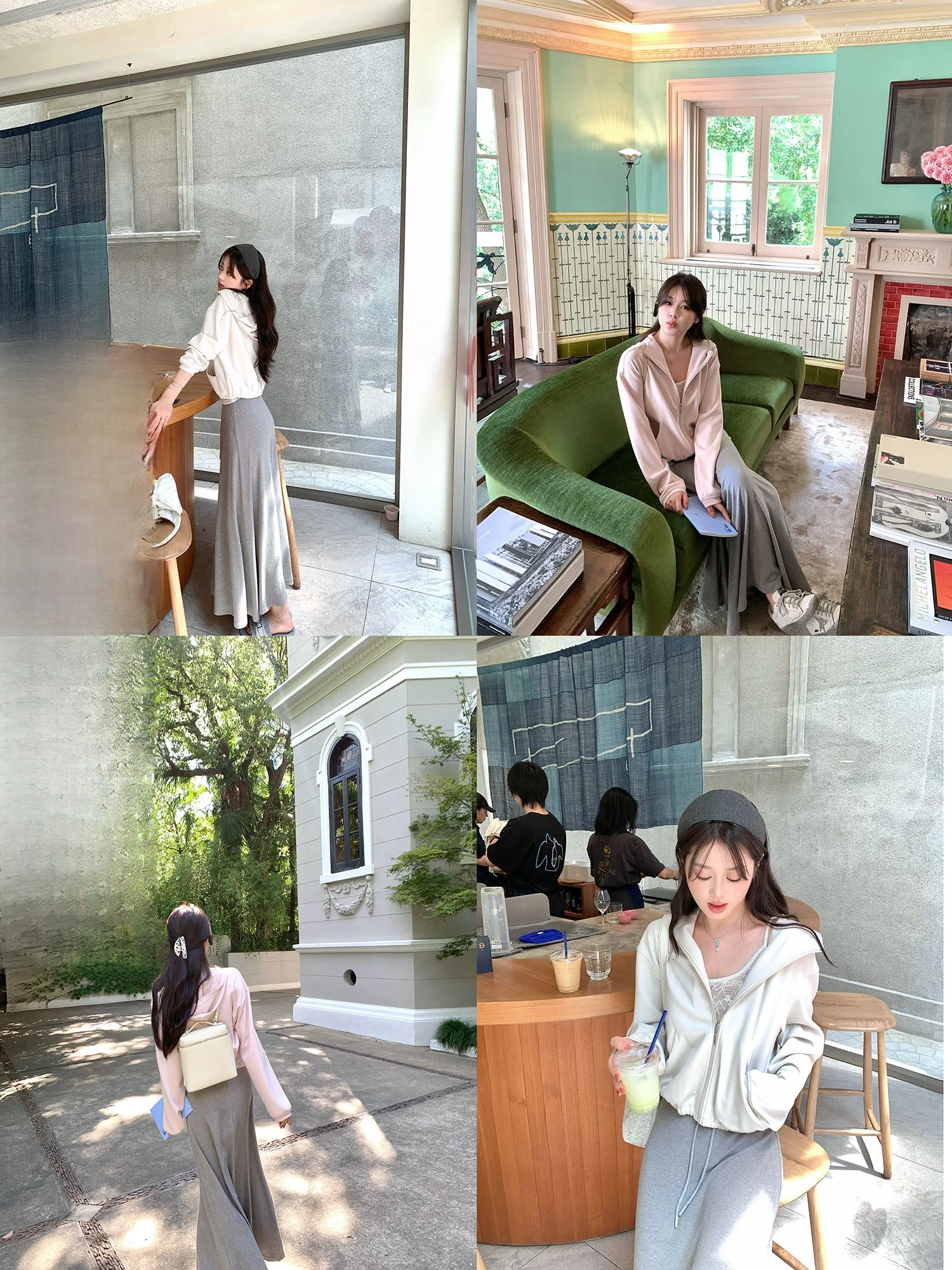 

AHY корейская женская толстовка с капюшоном из технической ткани, воздушный многослойный комплект, Новое поступление, наряд Faion, длинная молния све, свободный крой, поездка на работу, ветер