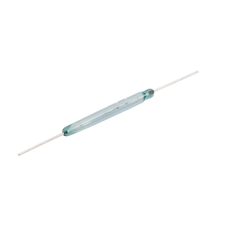 10Pcs 4*28mm Magnetic Reed Switch Sensor Normally Open DIY Green Glass 4x28MM NO Original Contact Induction