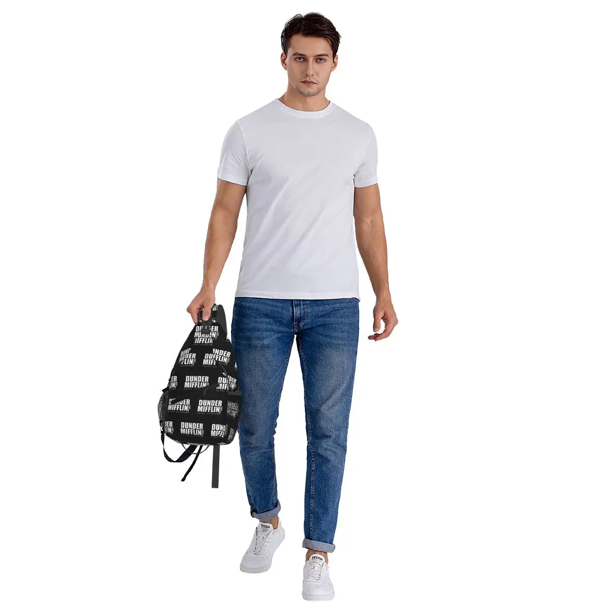 Dunder Mifflin Logo Chest Bag Men Sling Crossbody Backpack Chest Bag Traveling Hiking Daypack Shoulder Bag #6