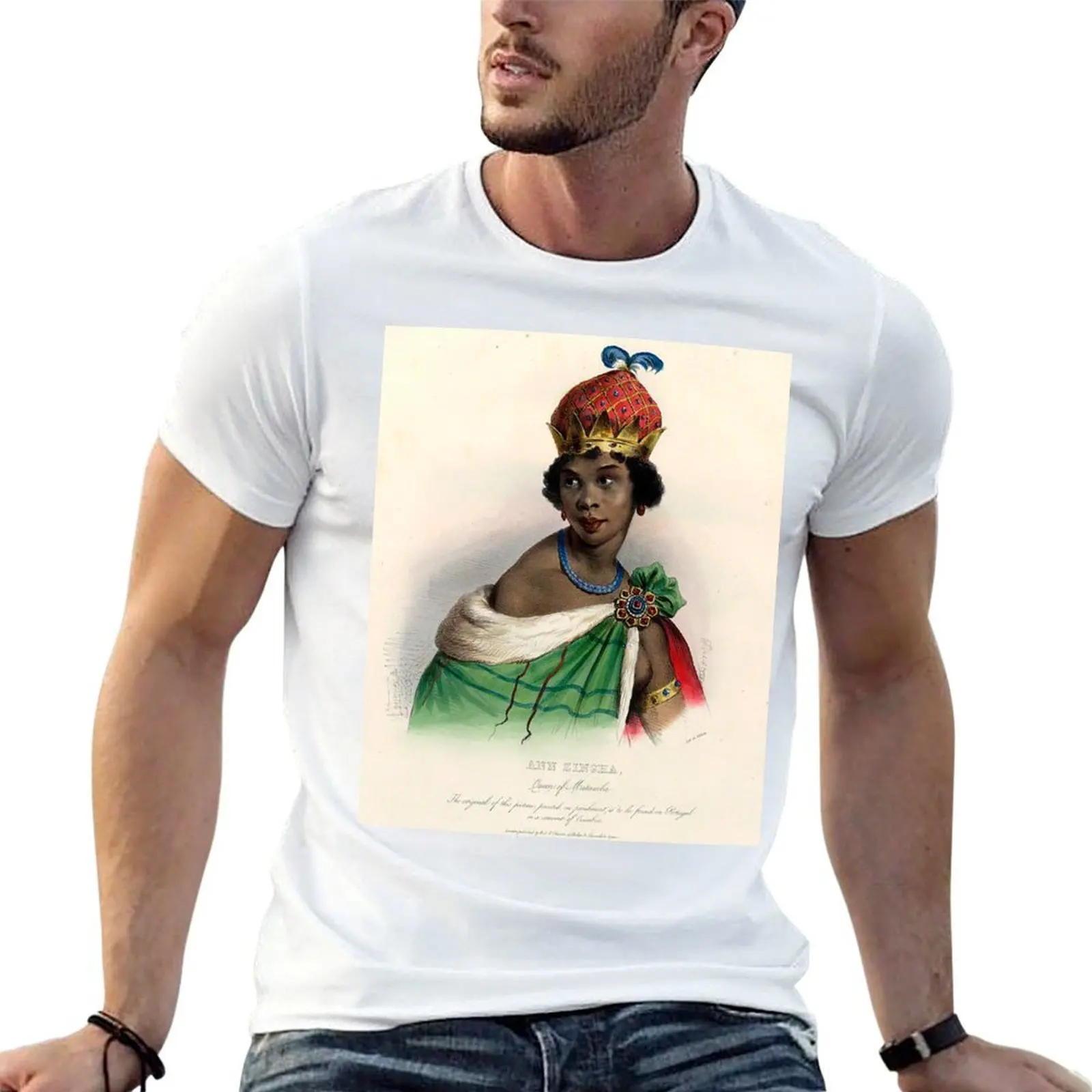 

Queen Nzinga - Colorized T-Shirt t shirt man plain t shirts for man pack white T-Shirt