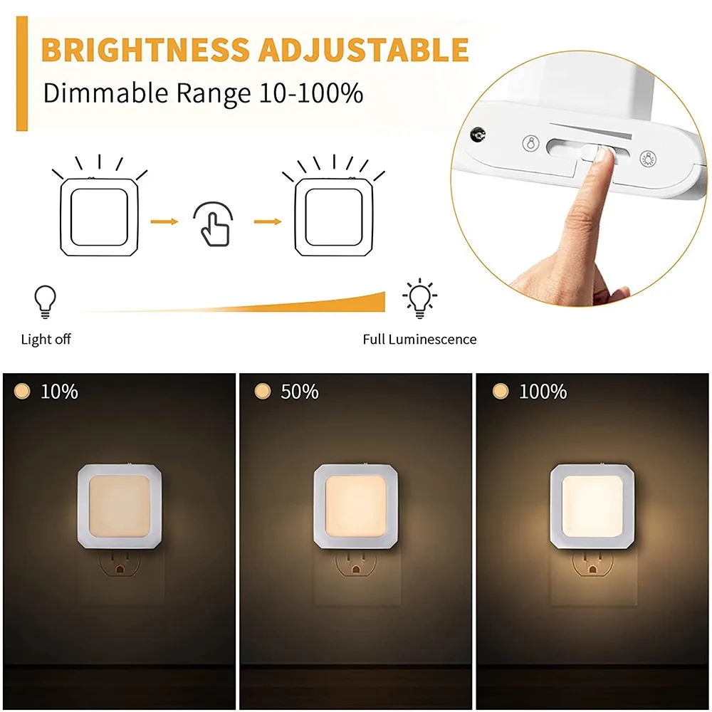 Motion Sensor Night Light LED Wireless Night Lamp US EU UK AU Plug Energy Efficient Dimmable Sensor Stairway Lamp for Bedroom