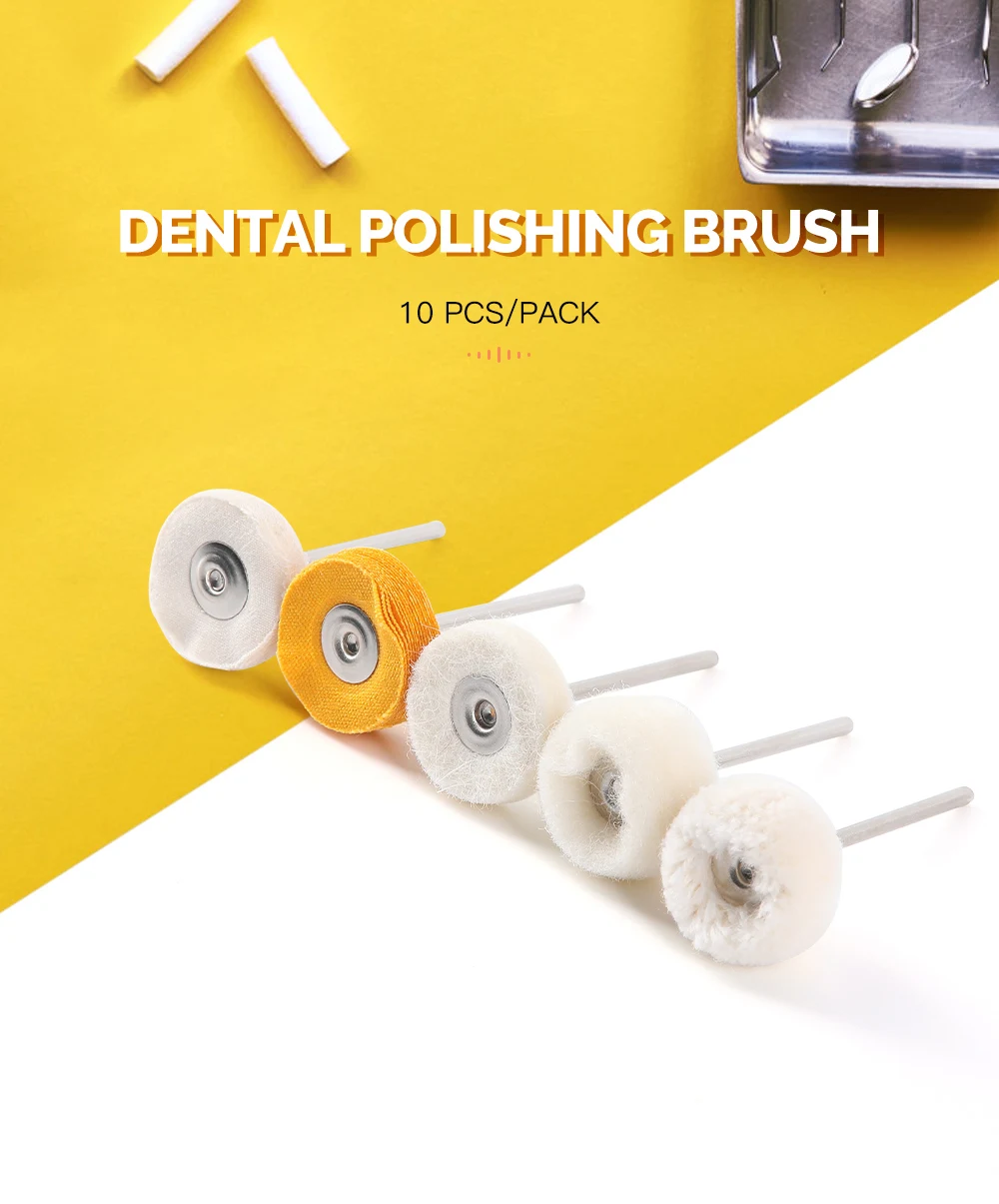 AZDENT Dental Polierbürste Schleifkopf Rad Ziegenhaar Tuch Filz Kaschmir Baumwolle Polierer HP2.35 Zahnarztwerkzeuge – Detail 18