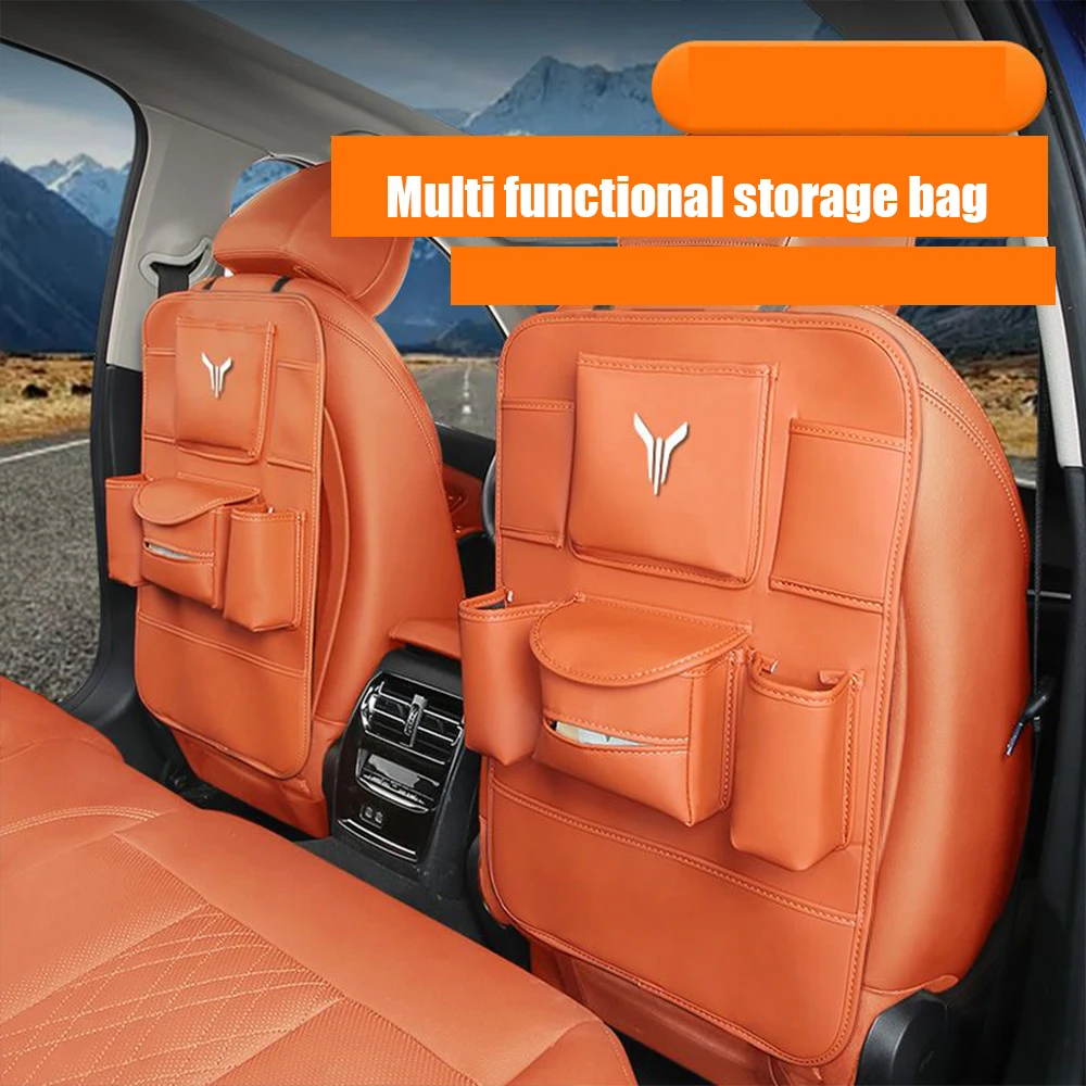 

For DONGFENG Voyah Free 2th 2024 2025 Leather Car Front Seat Placing items Storage paper bag Organizer Storage Knapsack Trim