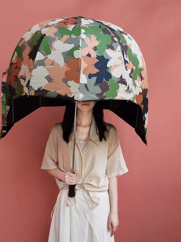 Helmet Umbrella Rain or Shine Sun Protection Sunshade Unique Umbrella