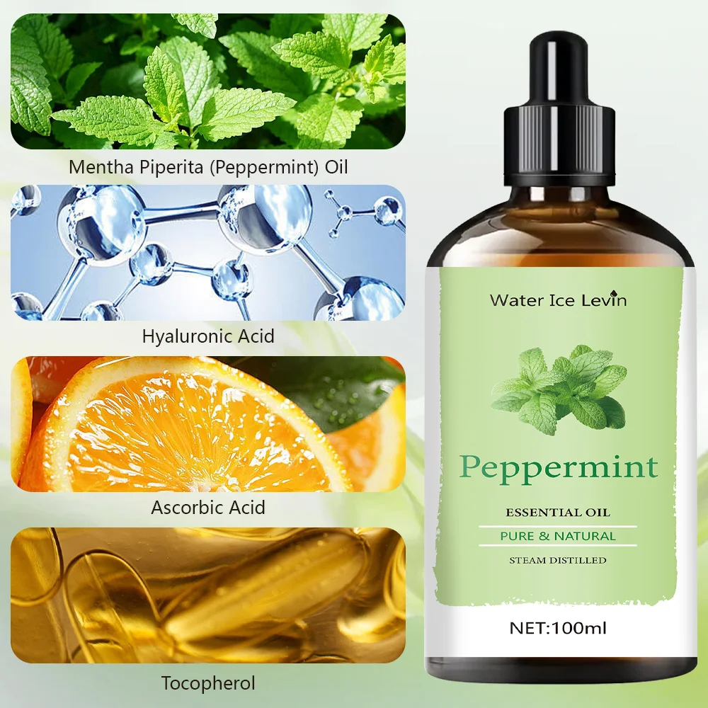 Pure natural peppermint Essential oil Hair Body Massage diffusing aromatic oil whitening skin care