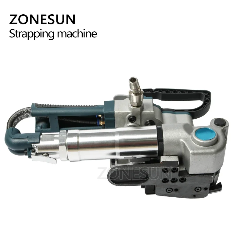 Imagem -04 - Zonesun Pneumática Strapping Machine Friction Welding Baler Air Pet Banding Tool para 1319 mm Largura Pet Straps