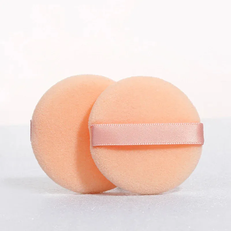 1～60個入り フェイスパウダーファンデーションパフ プロ仕様 丸型 ポータブル ソフト コスメパフ メイクアップファンデーションスポンジ ビューティーツール