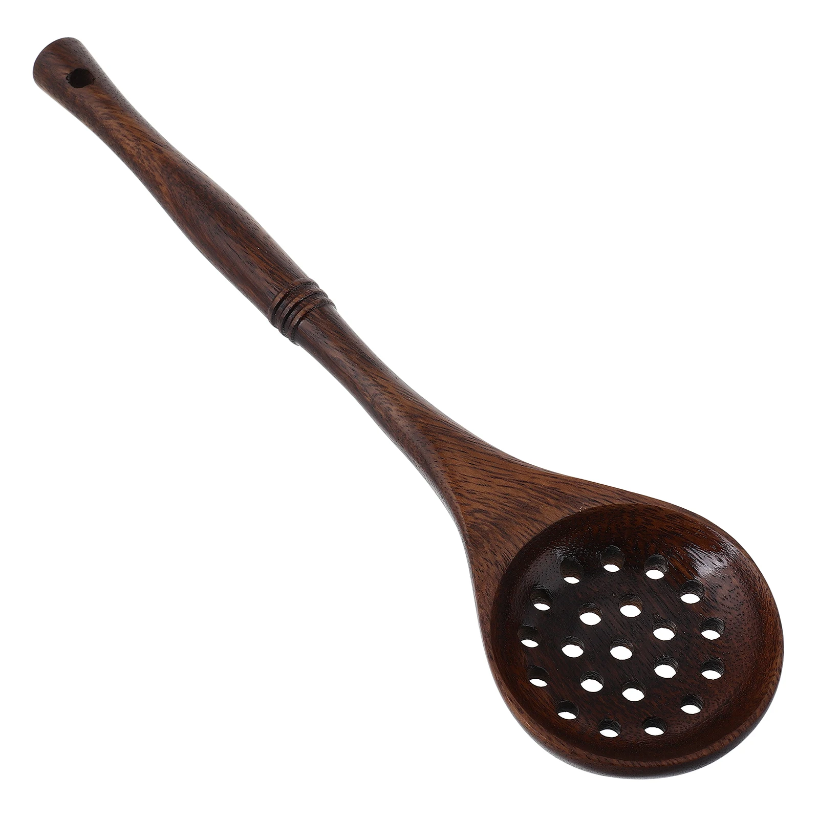 

Long Handle Colander Spoon Wooden Cooking Ladle Scoop Stirring Spoons Non stick Cookware Deep Strainer Slotted Pasta Tool