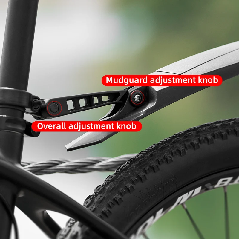 ROCKBROS 2Pcs Bike Fenders Mudguard Adjustable Cycling Splash Guard Universal Bike Fender Bicycle Mudguard for 26 27.5 Inch