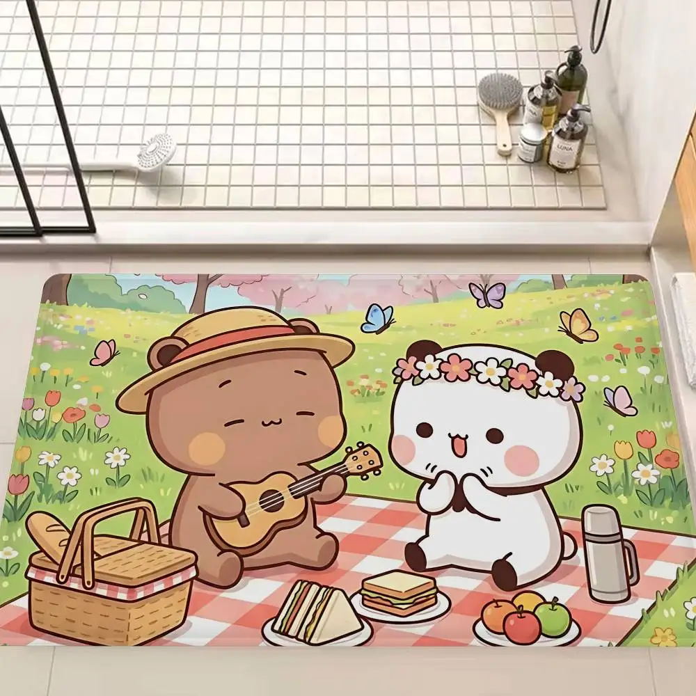 Cartoon B-Bubu And Dudu Bathroom Mat Anti-slip Absorb Water Long Strip Cushion Bedroon Mat Welcome Doormat