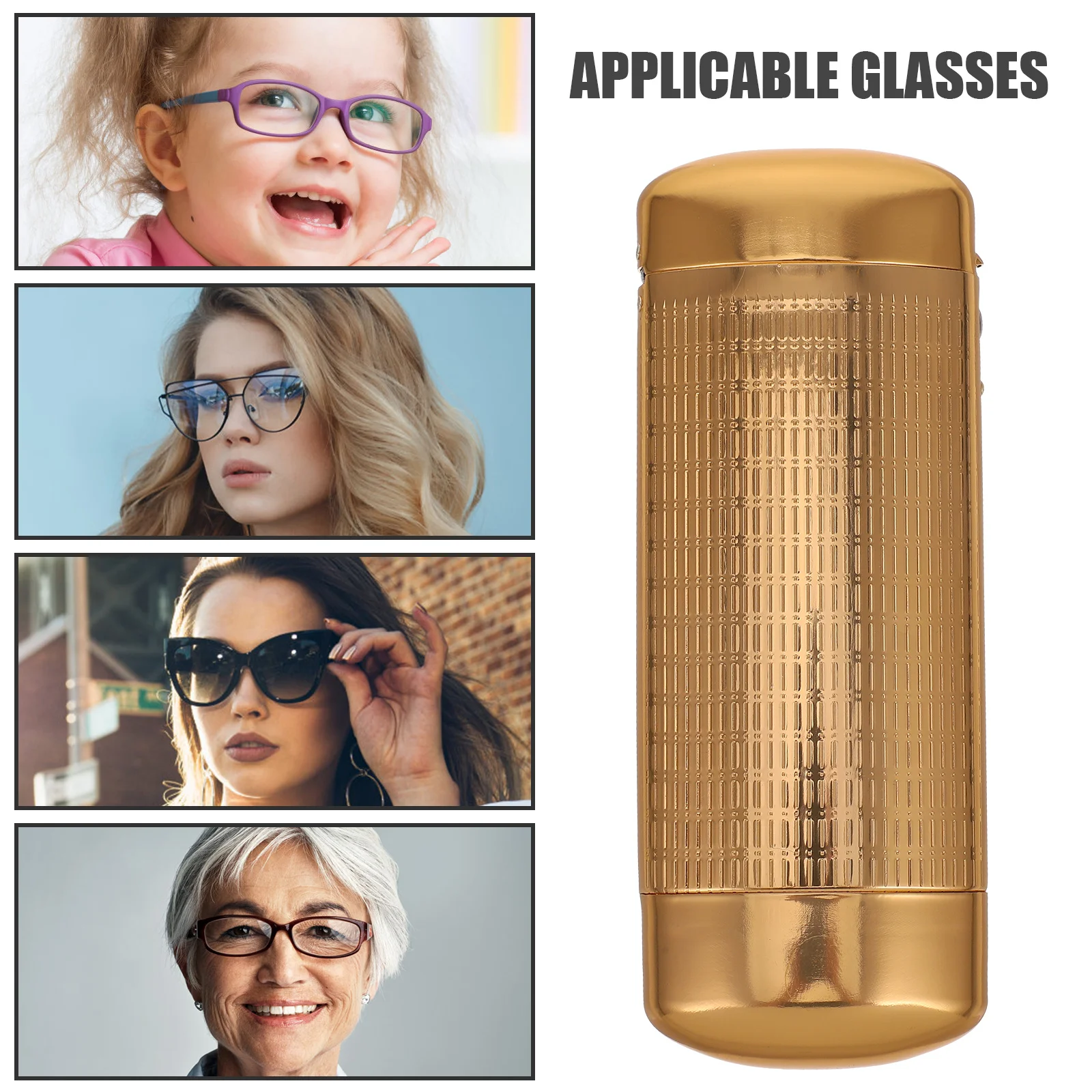 حافظة نظارات ألومنيوم خفيفة الوزن محمولة بغطاء صلب مقاوم للتحطم صندوق تخزين النظارات حافظة نظارات واقية #5