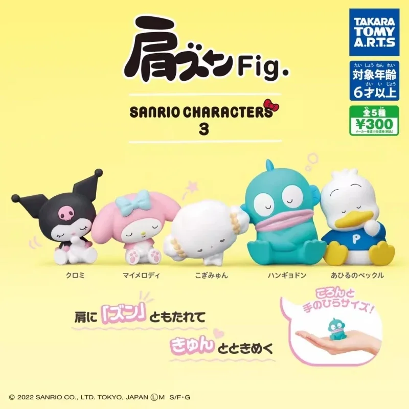 

TOMY Genuine 5Pcs Gashapon Kuromi Sanrio Characters 3 Anime Figure Toys For Kids Gift Collectible Model Ornaments