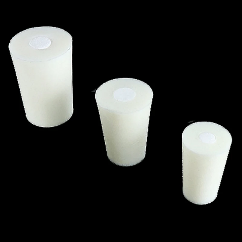 Solides Silicone Stopper Airlock Stopper With Hole Laboratory Stopper usedes to valve Fermentation Secondary Wine Bottles
