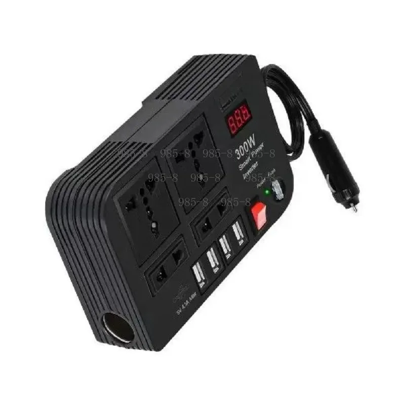 Heavy Duty Modified Sine Wave Converter, 300W Multifunction 12V to 220V Car Power Inverter for Vehicle and Home Application