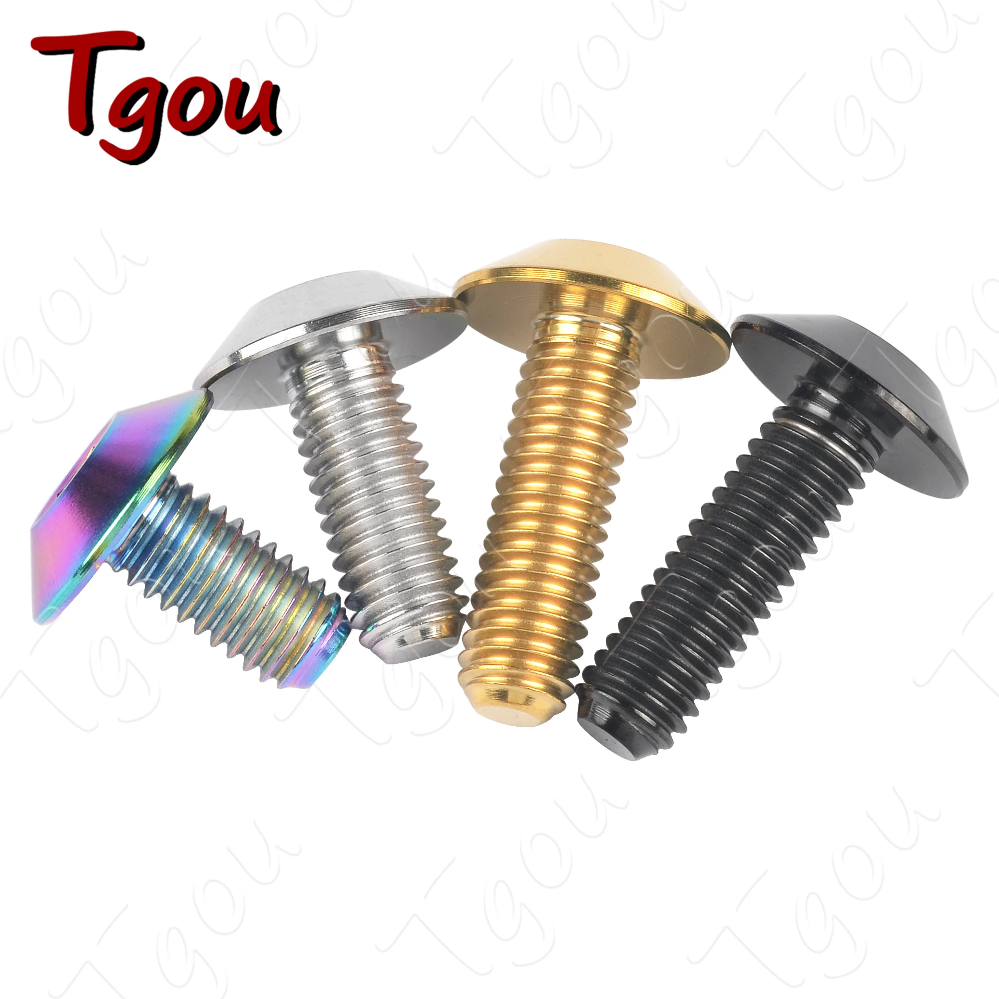 Tgou Titanium Bolt M6x12/15/20/25/30/35mm Button Allen Hex Head&Torx Head Screws for Motorcycle Bicycle 1pcs