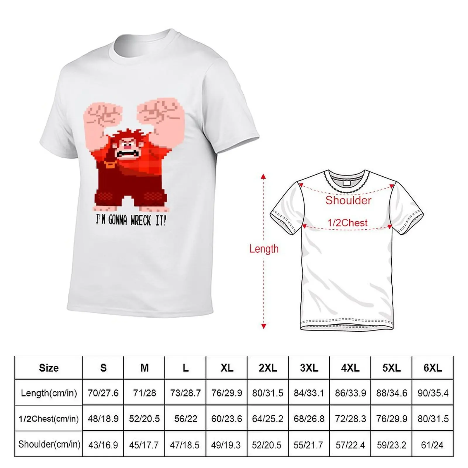 Wreck It Ralph Gonna Wreck It T-Shirt man t shirts cotton cotton t shirt pack t shirts cotton 100% T-shirt