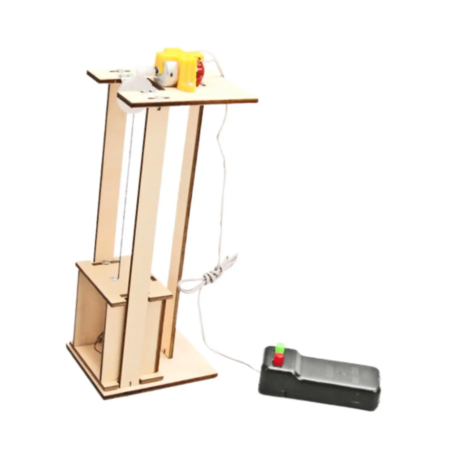 DIY Elevator Model Kit Wooden Science Craft Materials for Kids Educational Physical Experiment Toy Building Set