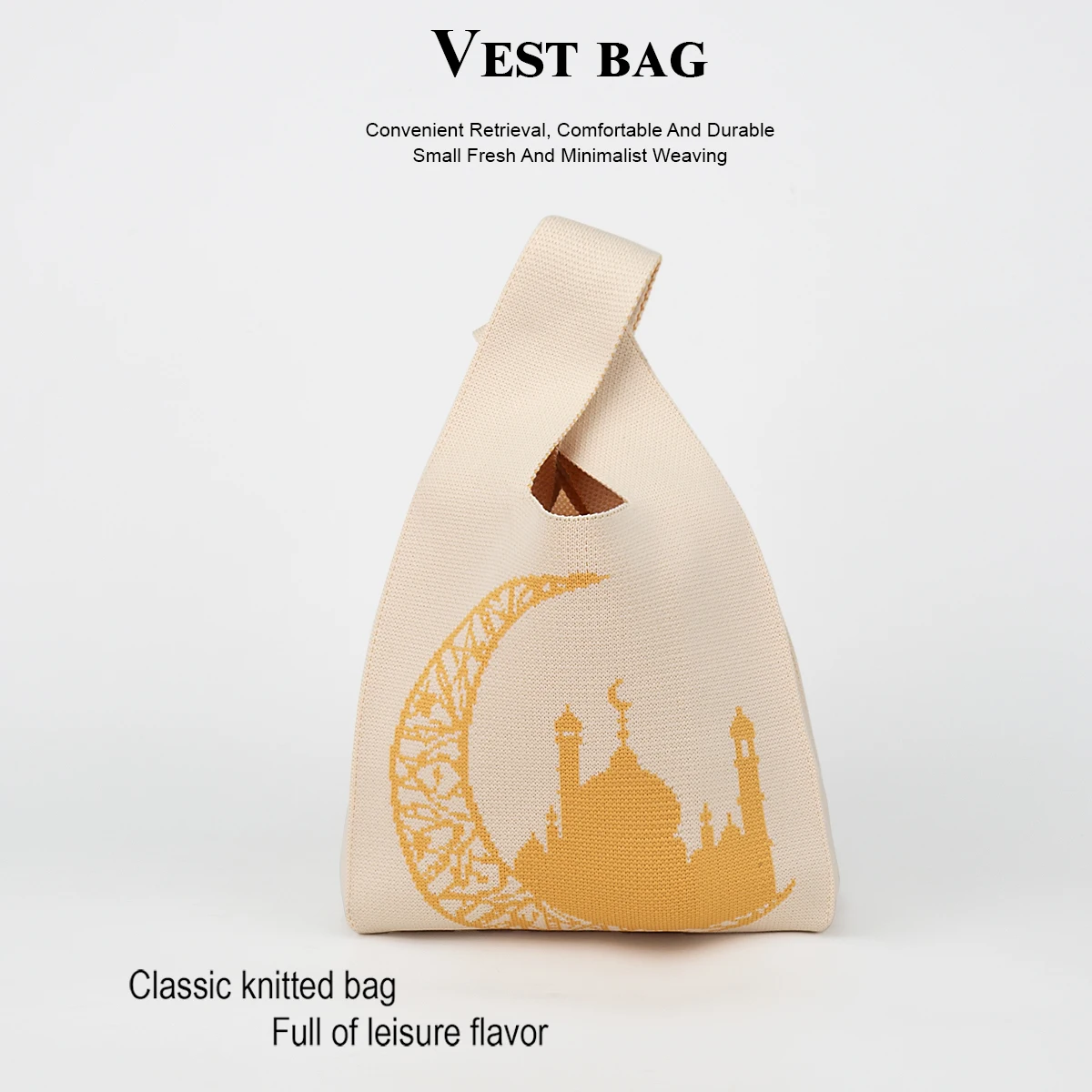 

1 Exquisite Handbag with a Moon Castle Pattern Design, a Simple and Stylish Casual Handbag Suitable for All Seasons, Can Be Used as a Gift or Daily Accessory, and Can Carry Various Items Such as Mobile Phones, Keys, Wallets, Etc., Is Unisex and Practical