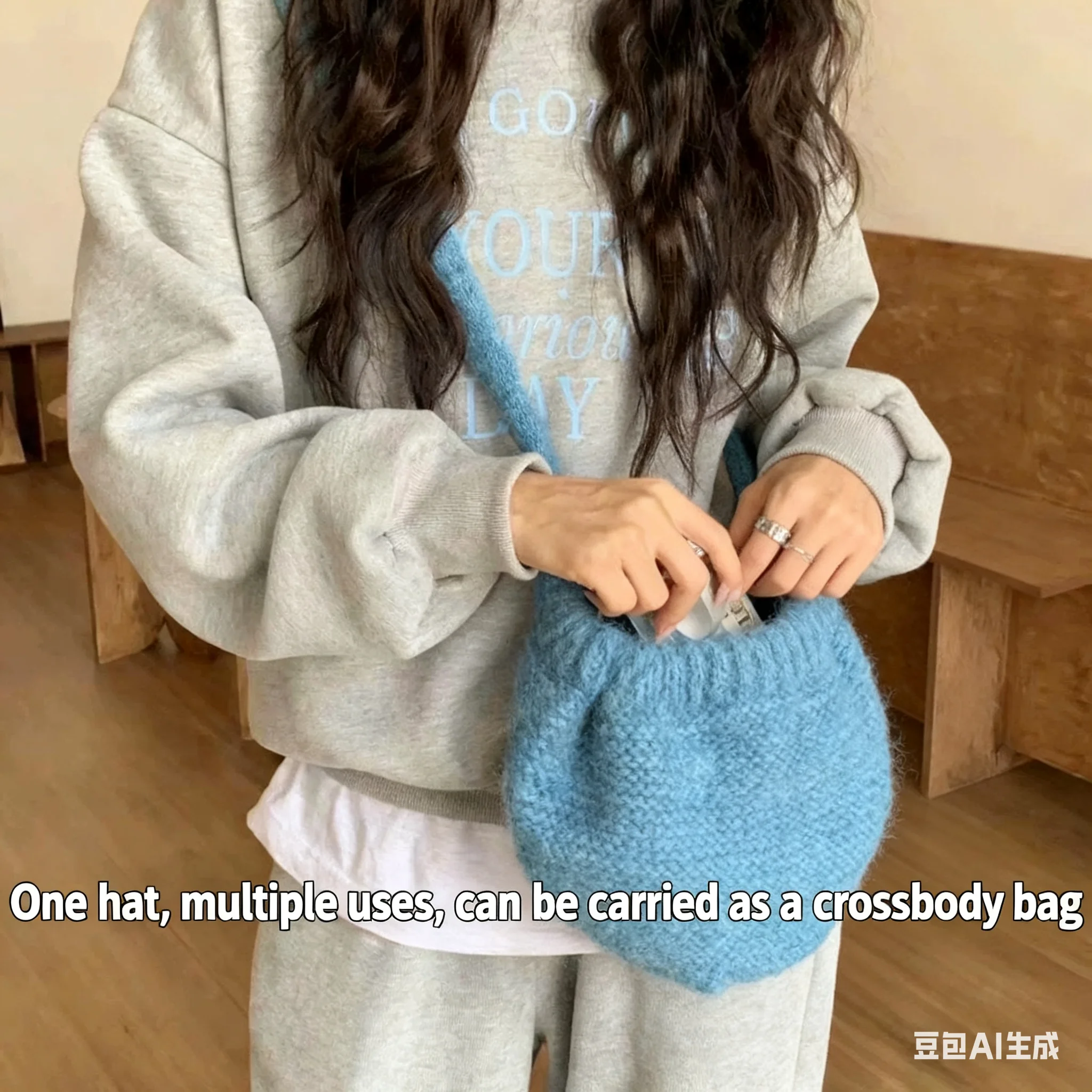 

Женская зимняя вязаная шапка-ушанка с флисовой подкладкой, утолщенная теплая ветрозащитная модная лыжная шапка в винтажном стиле для холодной погоды