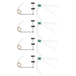 Top Deals 4X 3 Color Traffic Light Signals Ho Oo Scale Model 6LED For DIY Sand Table Crossing Street Construction Model 4