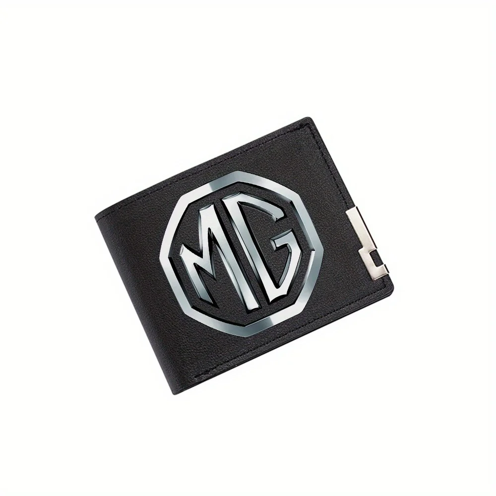 MG badge glossy chrome octagon logo Men's Wallet Printing Design Simple Modern Stylish Business Father's Boyfriend's Christmas L