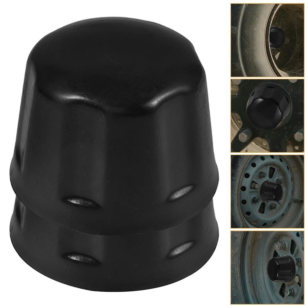 

2pcs Atv 110-250Cc Wheel Hub Rubber Cap Easy Install Tire Rim Cover For Atv Trailers Golf Carts Go-Karts Replacement Vehicle