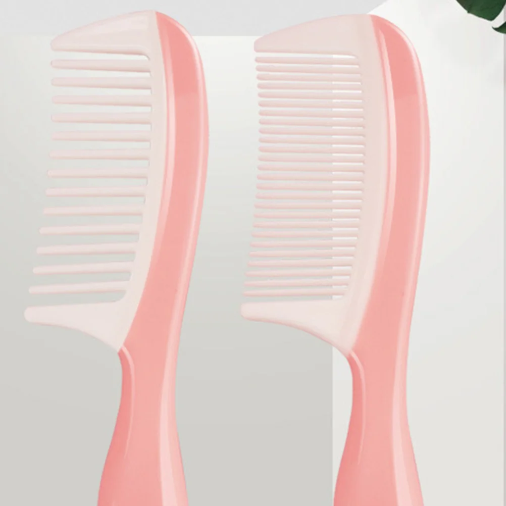 

2Pcs Hair Smoothing Comb Fine and Wide Tooth Detangler for Wet Dry Curly Straight Hair Extensions Styling Wide Dense Teeth Comb